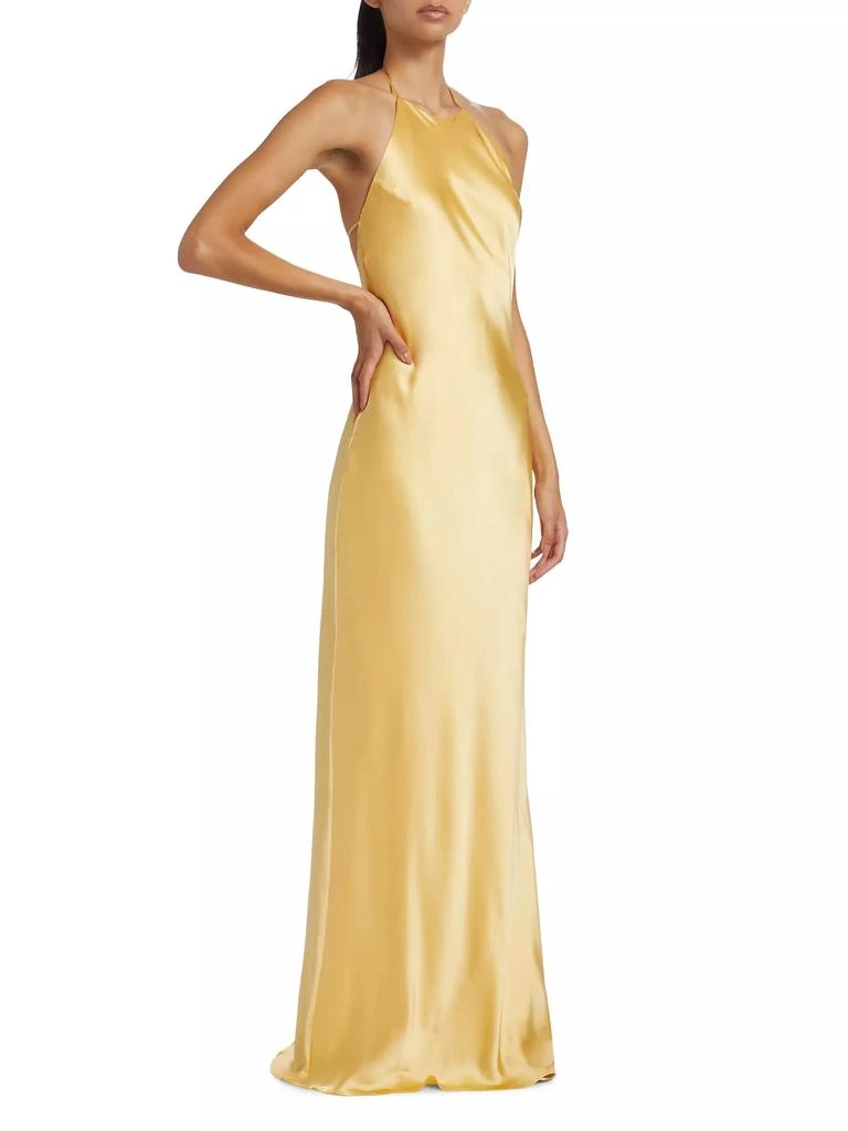 Reformation Jeany Silk Halter Gown 4