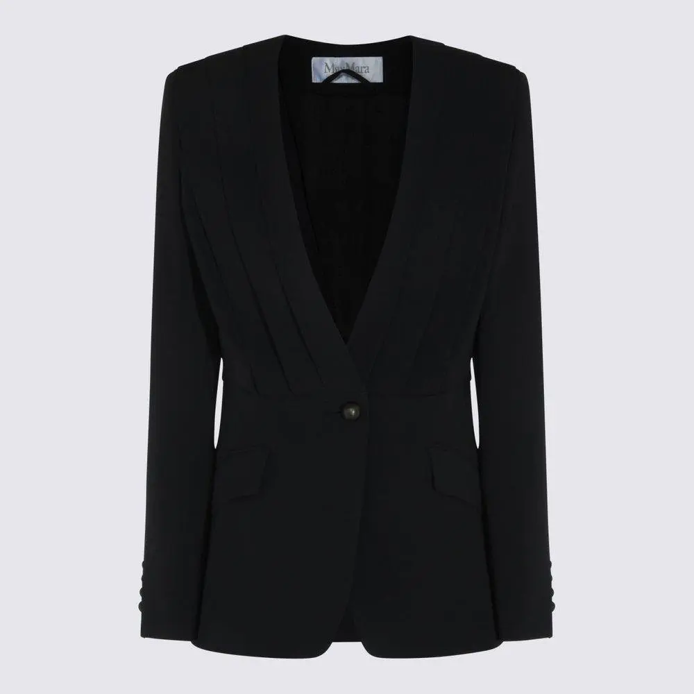 Max Mara Max Mara Pleated Lapel Single-Breasted Blazer