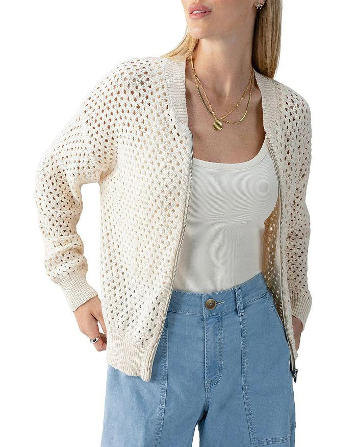 Sanctuary Open Knit Bomber Jacket 4