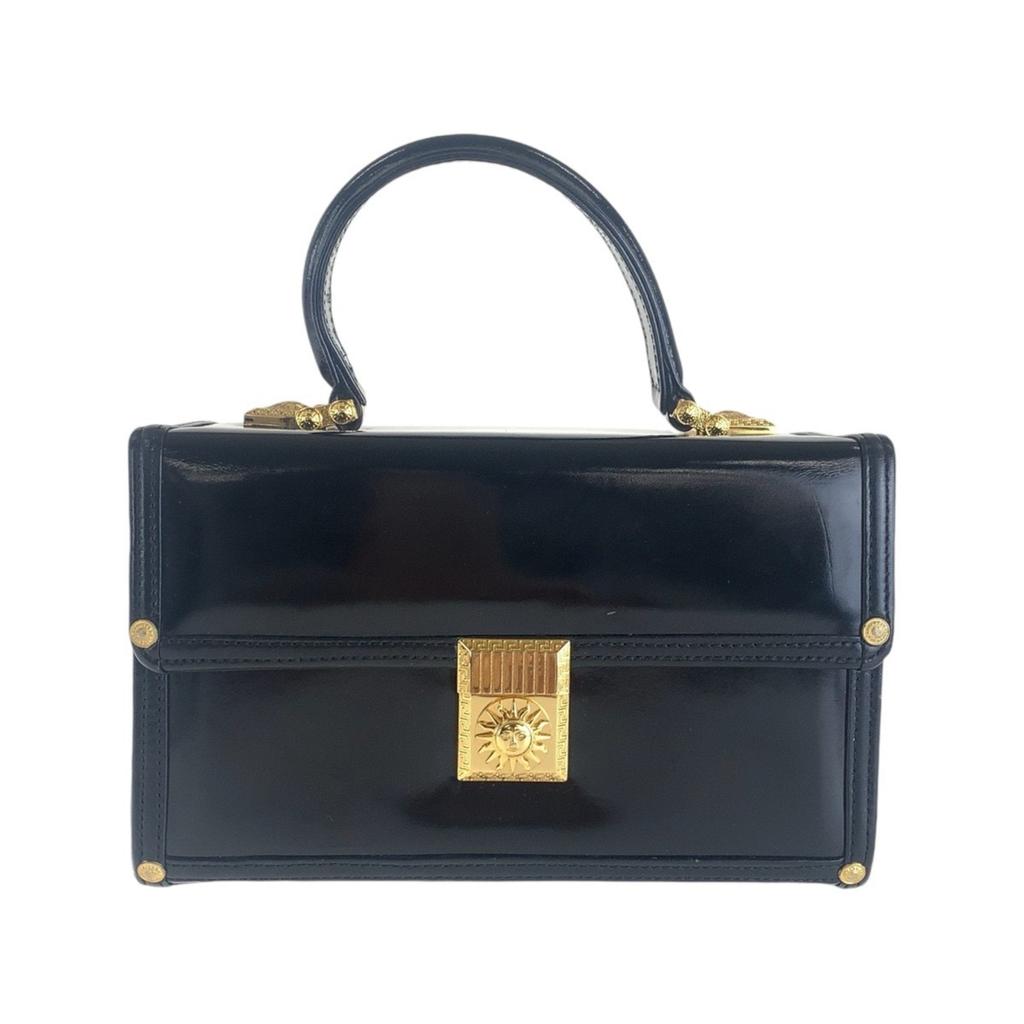 Versace Leather Handbag Vanity Bag (Pre-Owned)
