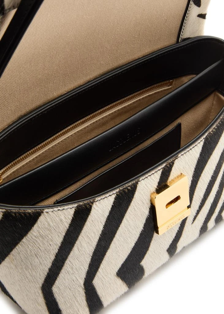 Jacquemus Le Rond Carré zebra calf-hair shoulder bag 4