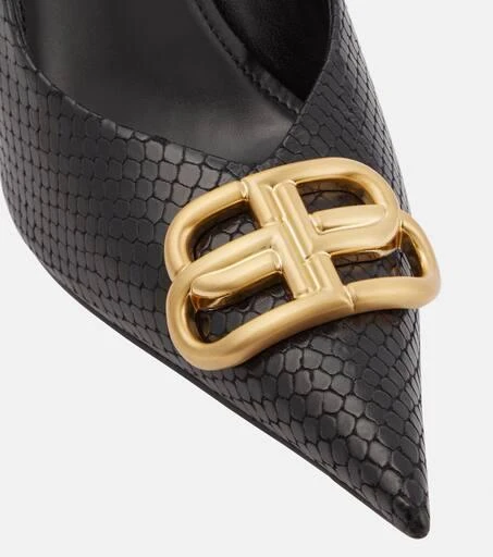 Balenciaga Square Knife BB croc-effect leather pumps 6