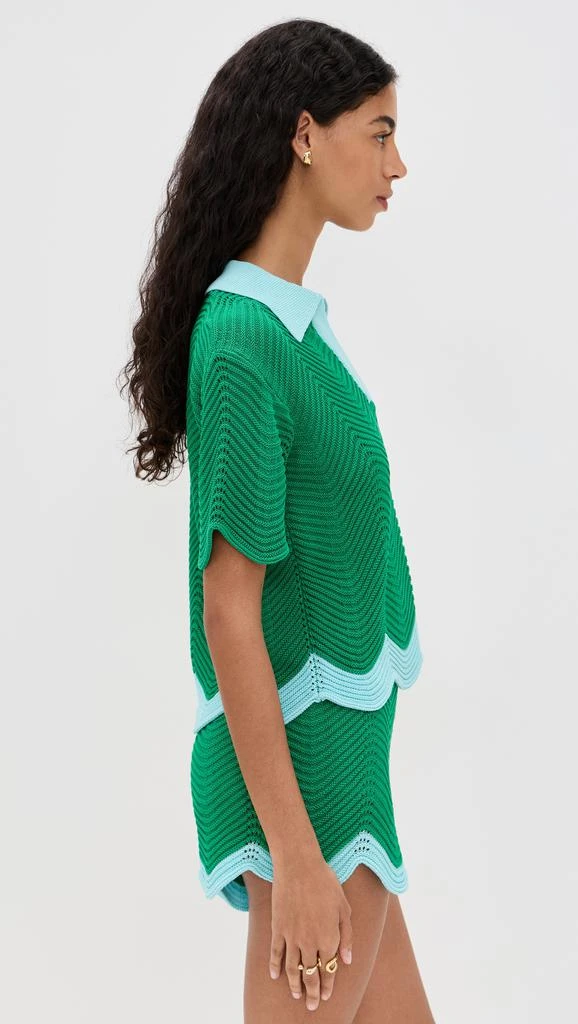 English Factory Scallop Short Sleeve Knit Polo 3