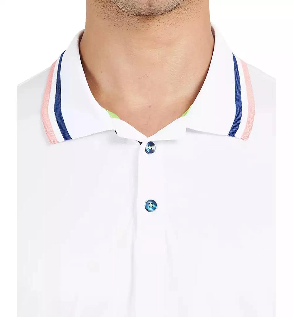 Society of Threads Men's Slim Fit Solid Tipped Performance Polo 3