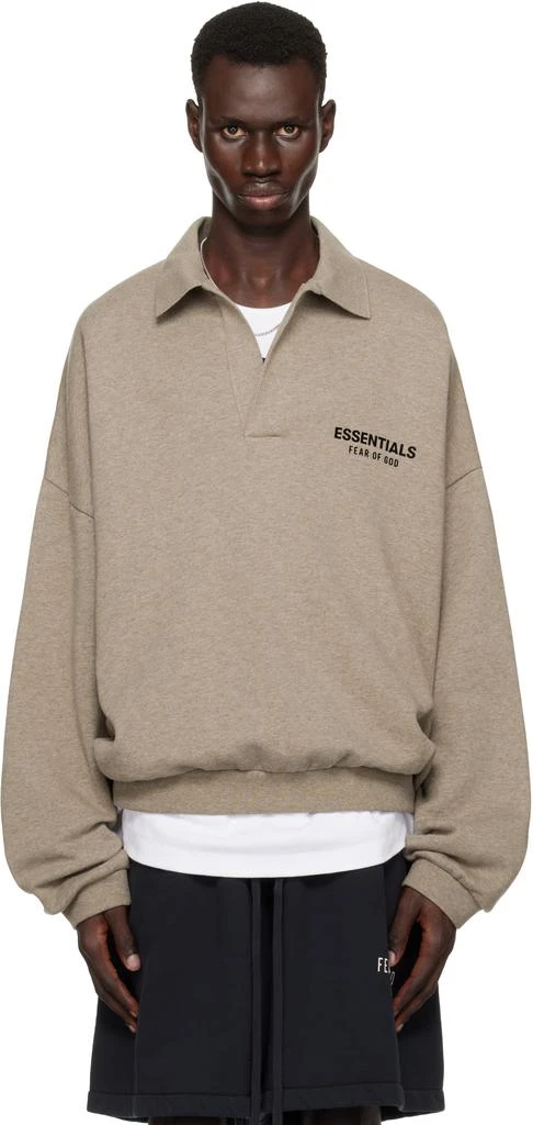 Essentials Gray Fleece Polo 1