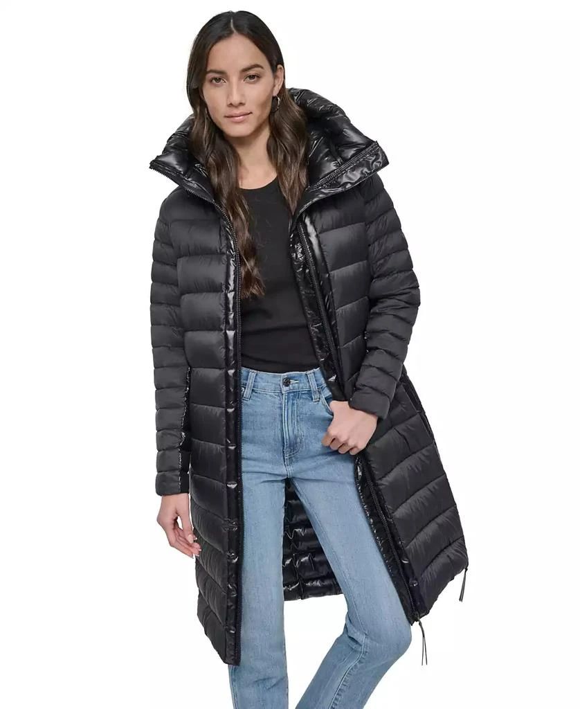 DKNY Women's Down Quilted Hooded Puffer Coat 4