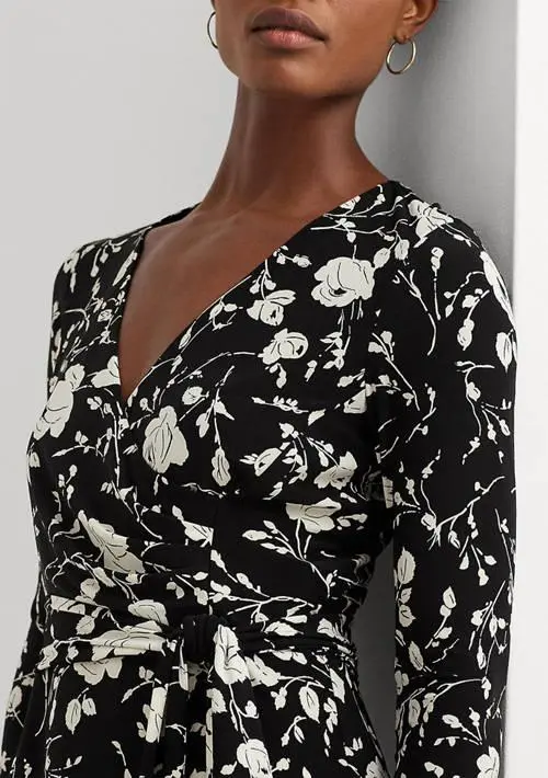 Ralph Lauren Women's Floral Surplice Jersey Dress 4