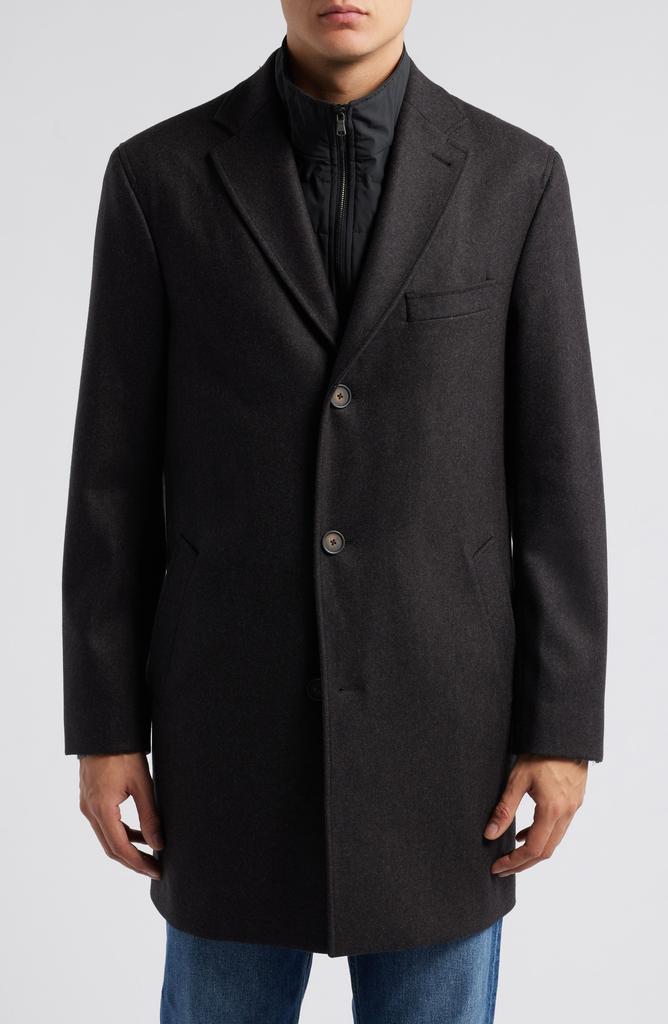 Jack Victor Delroy Wool Topcoat with Removable Bib
