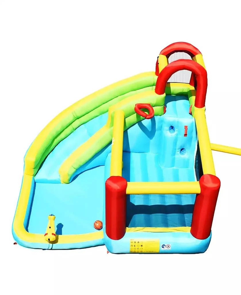 INOLAIT 6-in-1 Inflatable Bounce House with Climbing Wall and Basketball Hoop without Blower 4