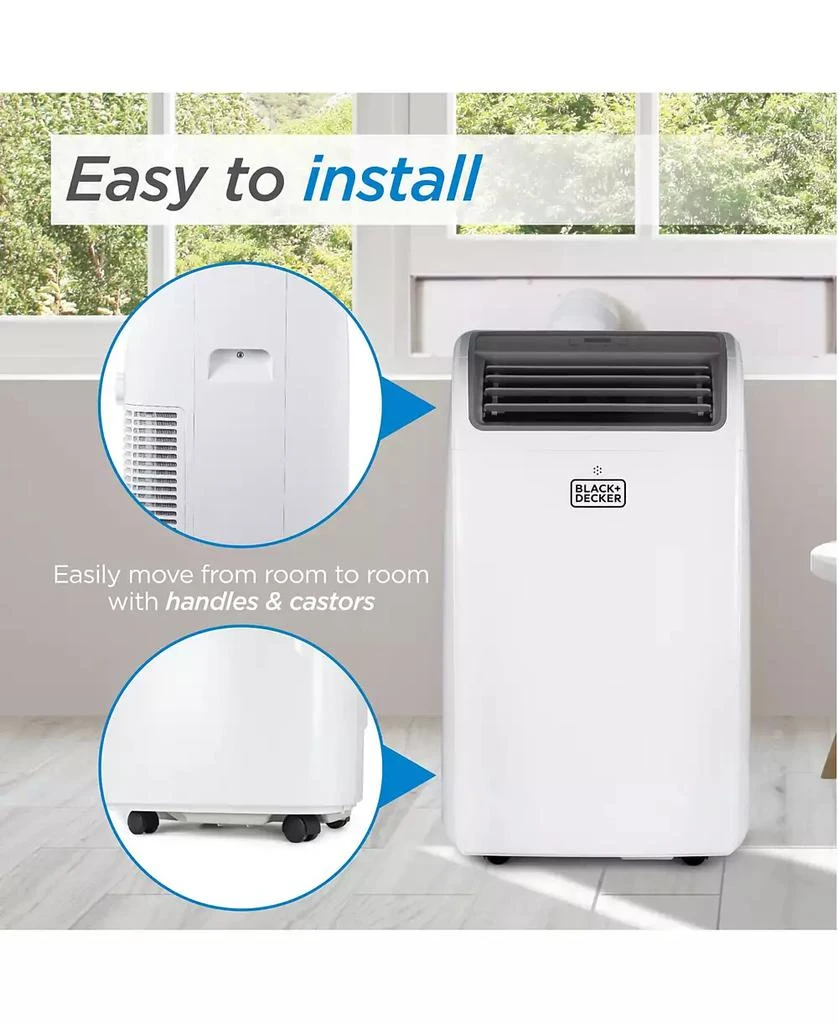 Black & Decker BLACK+DECKER Portable Air Conditioner, 10,200 BTU SACC/CEC (14,000 BTU ASHRAE 128) for Rooms Up To 700 Sq. Ft. 6
