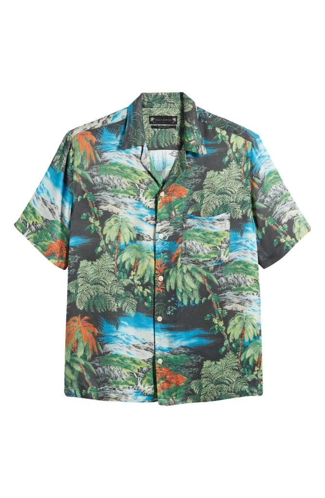 ALL SAINTS Tropical Print Camp Shirt 6