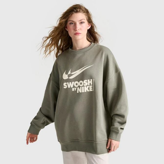 NIKE Women's Nike Sportswear Swoosh Oversized Crewneck Sweatshirt 1