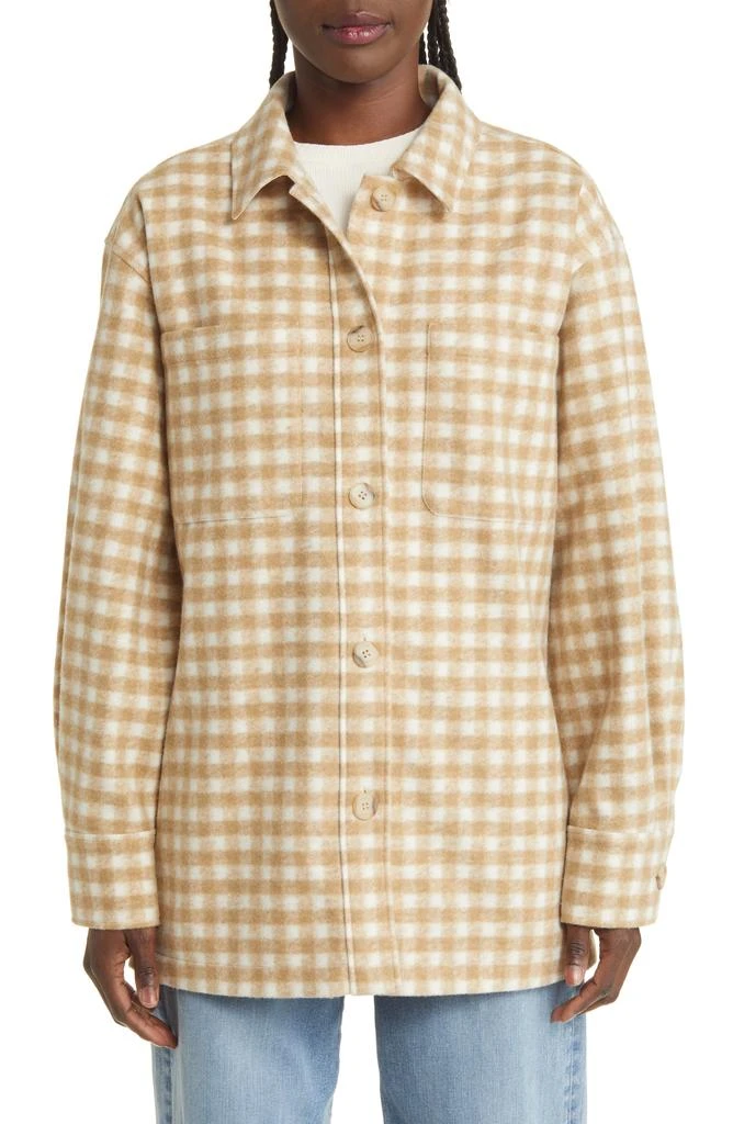 FRAME Gingham Oversize Shirt Jacket 4