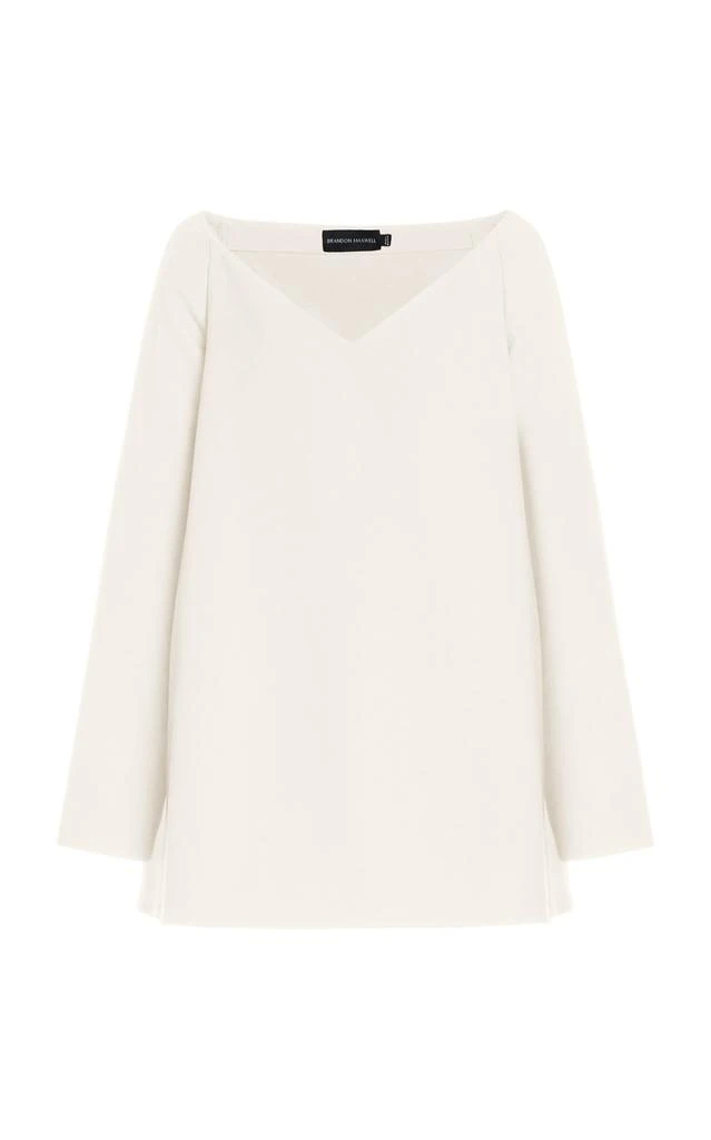 Shop Brandon Maxwell - The Zayna Off-The-Shoulder Wool-Silk Mini Dress -  Ivory - US 4 - Moda Operandi on Sale at BeyondStyle  Get 75% Off Brandon  Maxwell - The Zayna Off-The-Shoulder