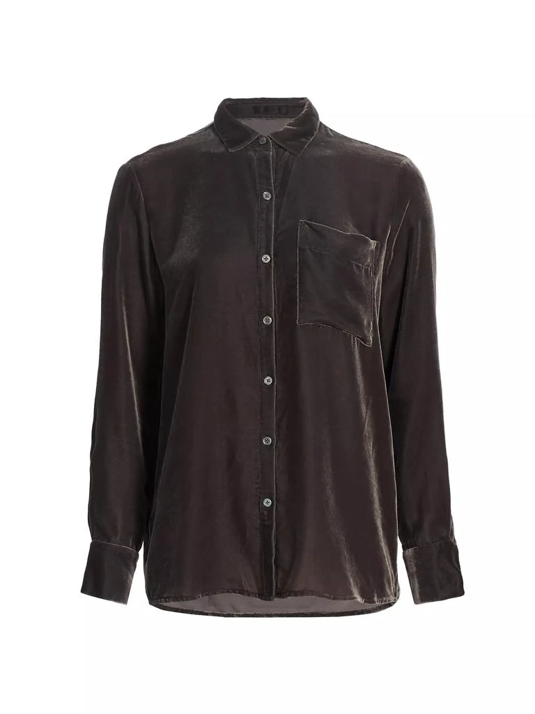 ATM Anthony Thomas Melillo Boyfriend Oversized Velvet Shirt 1