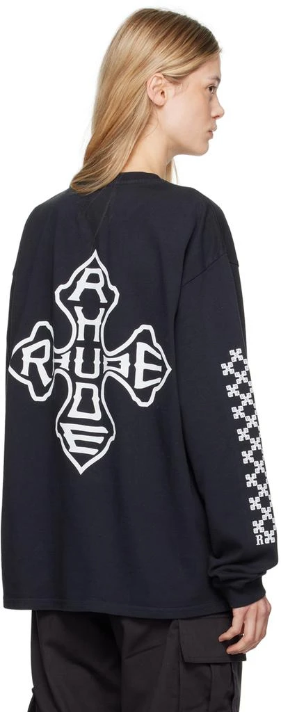 Rhude Black Cross Long Sleeve T-Shirt 3