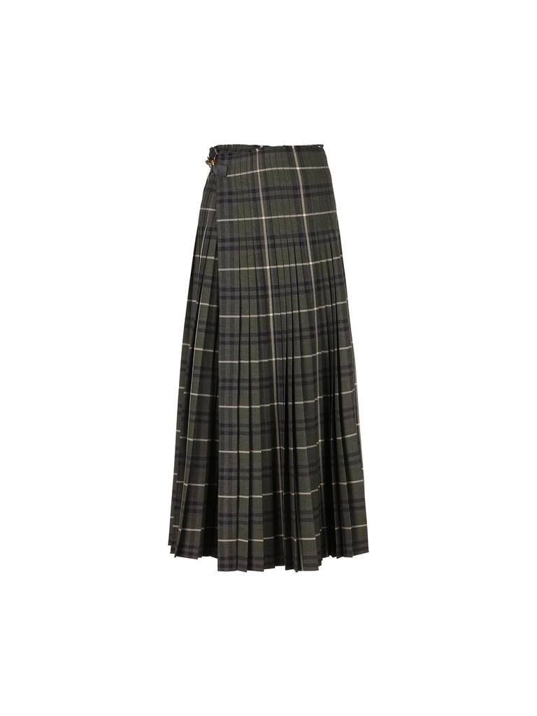 Burberry Check Wool-Blend Knit Maxi Skirt - Dresses & Skirts