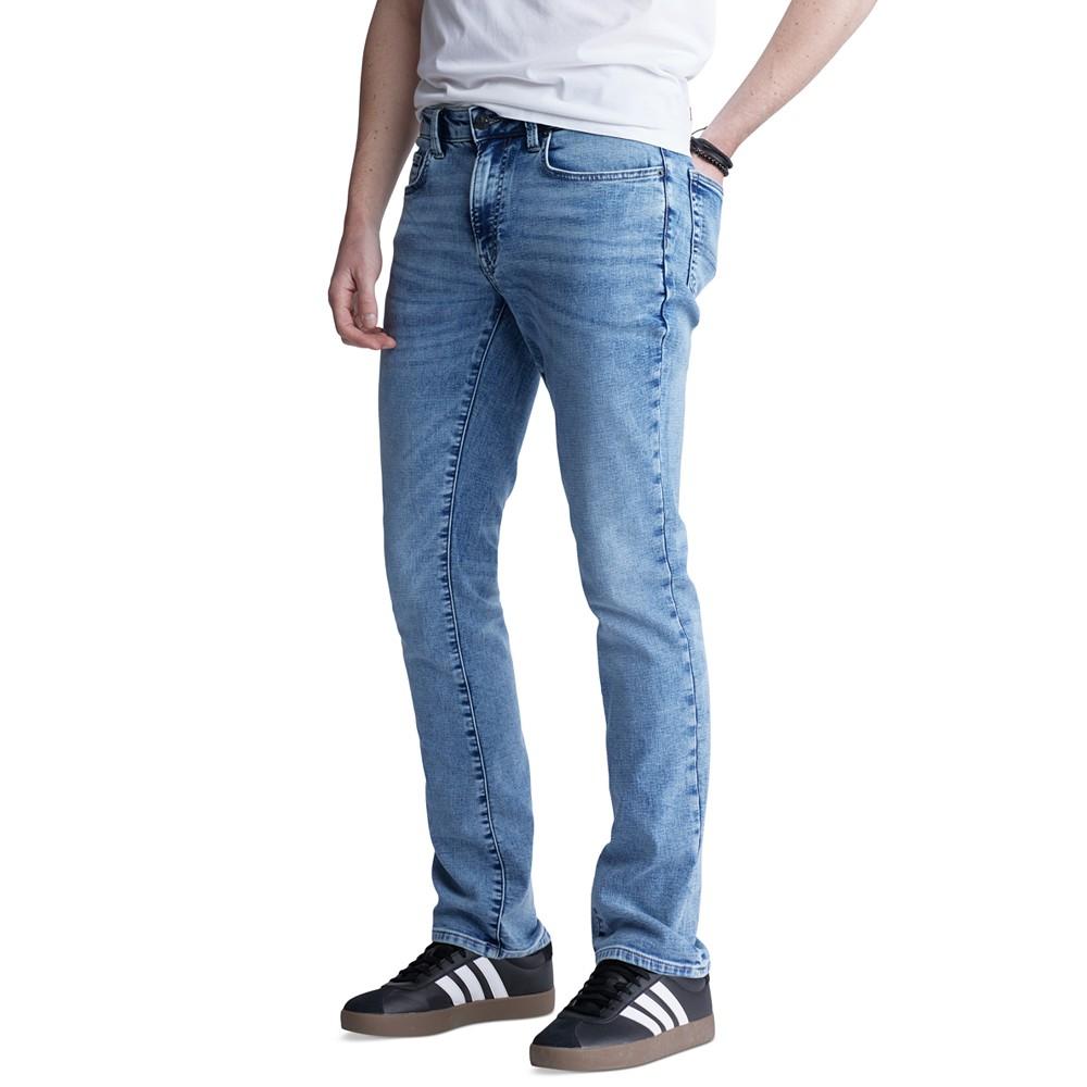 Buffalo David Bitton Men's Ash Slim-Fit Light Blue Jeans in Sanded Wash