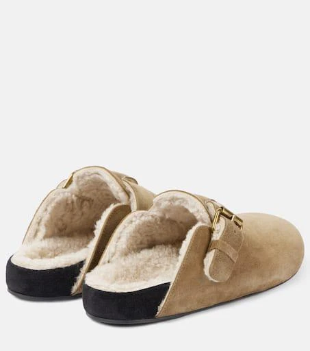 Isabel Marant Mirvin shearling-lined suede clogs 2