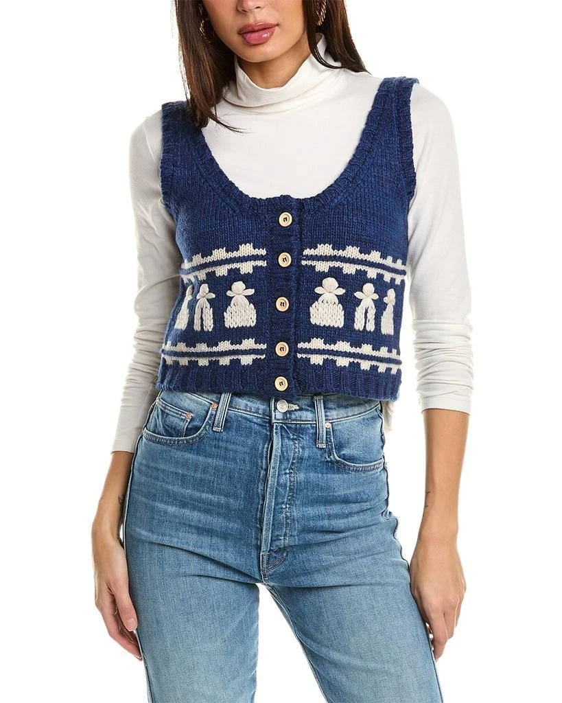 SEA NY SEA NY Afina Knits Cropped Wool Vest 1