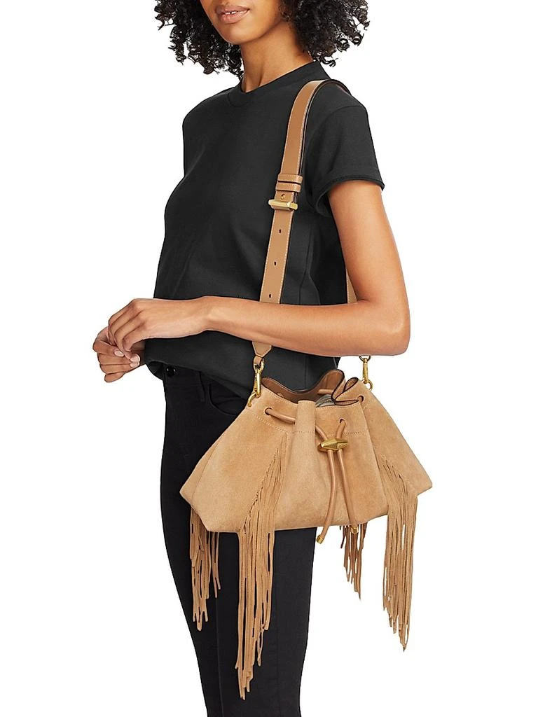 Jimmy Choo Bon Bon Fringe-Trim Suede Shoulder Bag 2