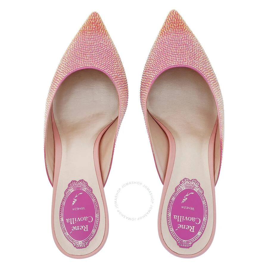 Rene Caovilla Ladies Multicolor/Pink Cleo Pink Degrade Mules 3