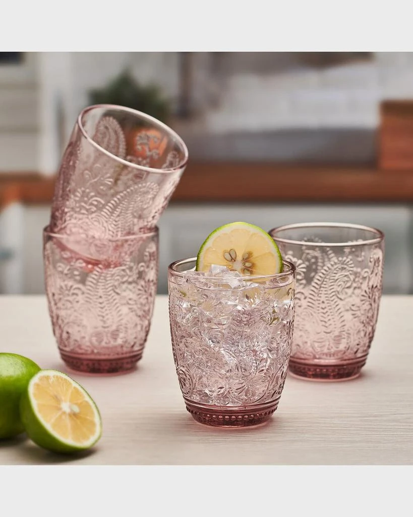Fitz and Floyd Maddi Double Old-Fashioned Glasses, Set of 4 1