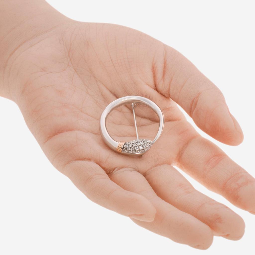 Damiani Damiani 18K White Gold and 18K Rose Gold, Diamond Pendant Brooch 64674