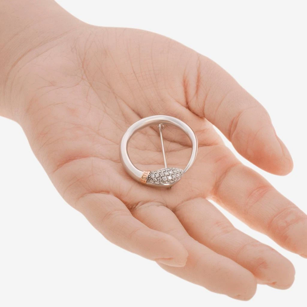 Damiani Damiani 18K White Gold and 18K Rose Gold, Diamond Pendant Brooch 64674 2