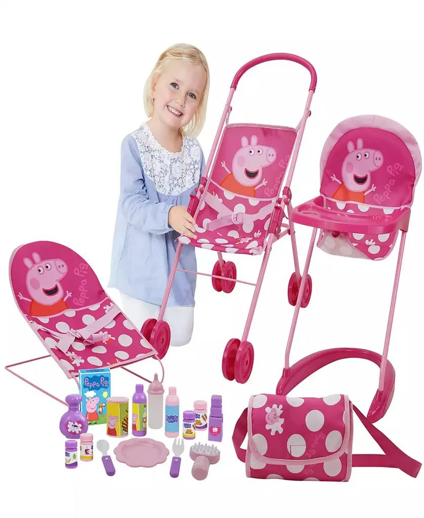 Peppa Pig Pink White Dots Doll Sleep N' Play Set 8