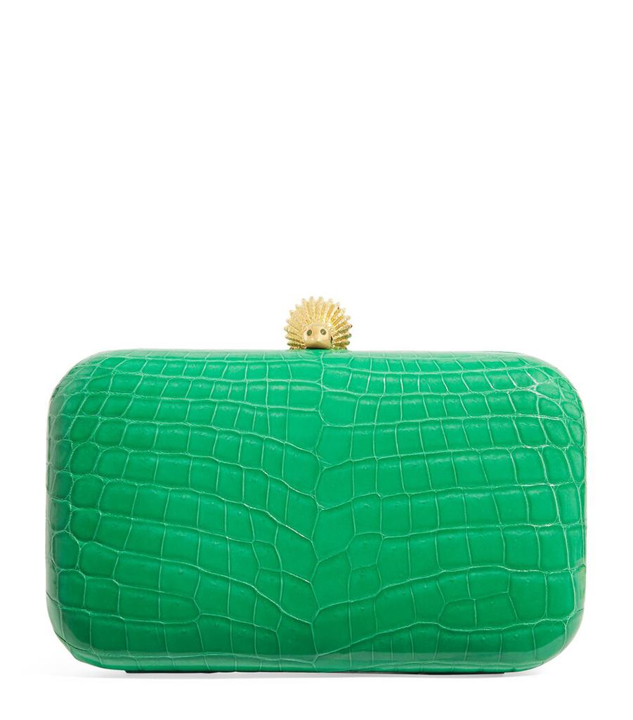 Ethan K Crocodile Leather Clutch Bag