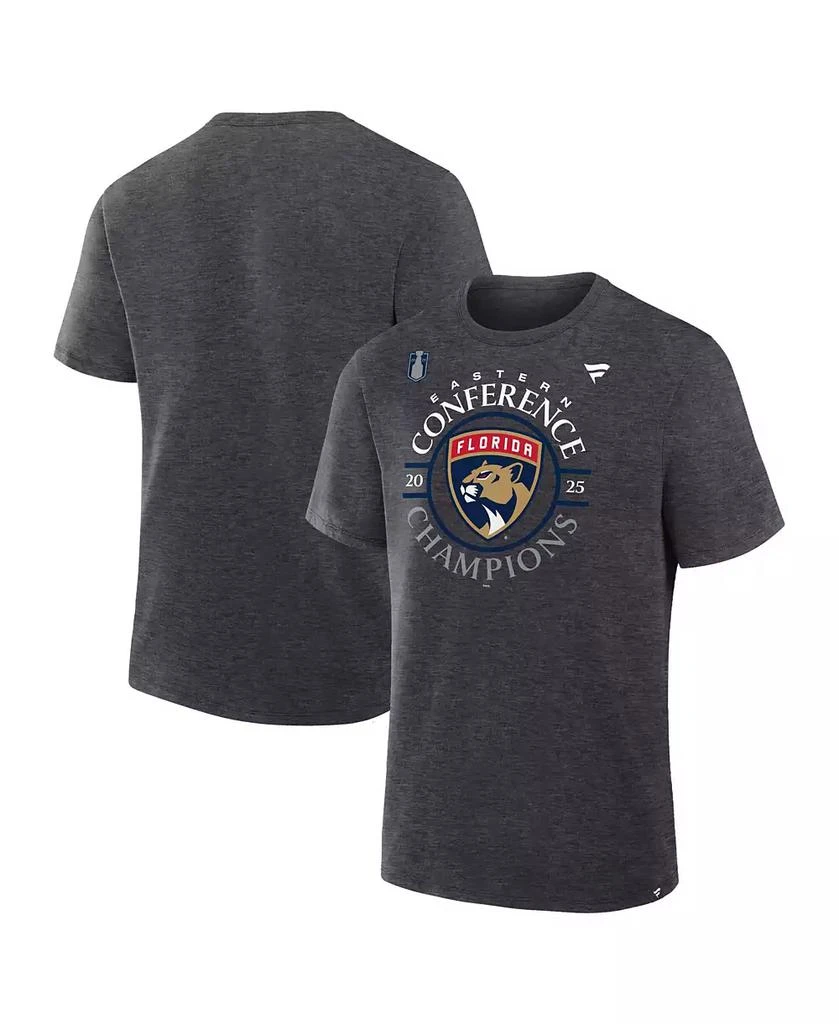 Fanatics Men's Heather Charcoal Florida Panthers 2025 NHL Eastern Conference Champions Locker Room T-Shirt 1