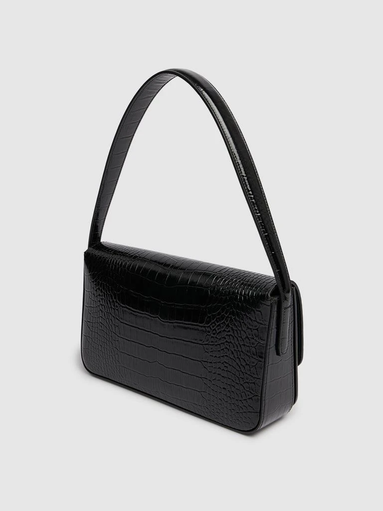 ANINE BING Elly Croc Embossed Leather Shoulder Bag 4