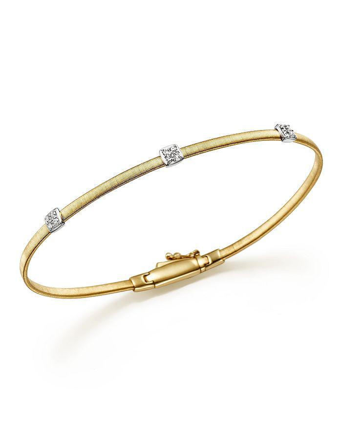 Marco Bicego Masai 18K Gold Small Three Station Diamond Bracelet