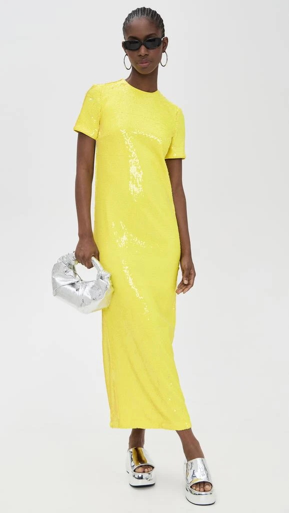 MSGM Sequin Short Sleeve Maxi Dress 4