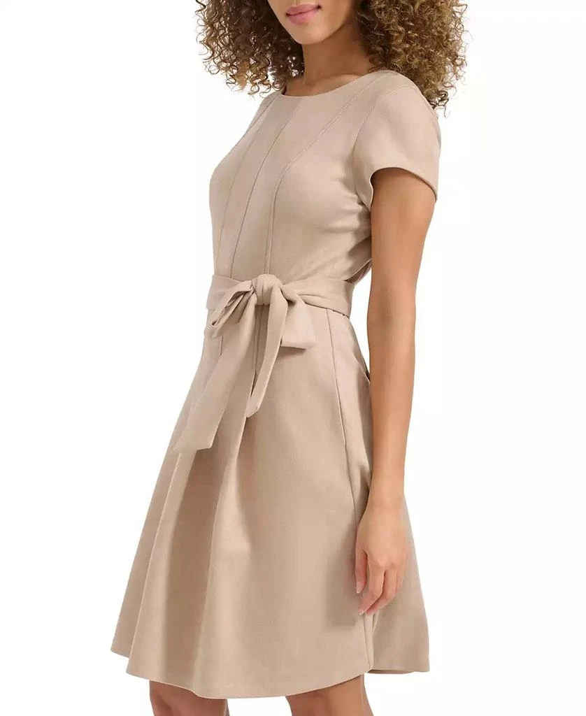 Kensie Women's Faux-Suede Fit & Flare Dress 3