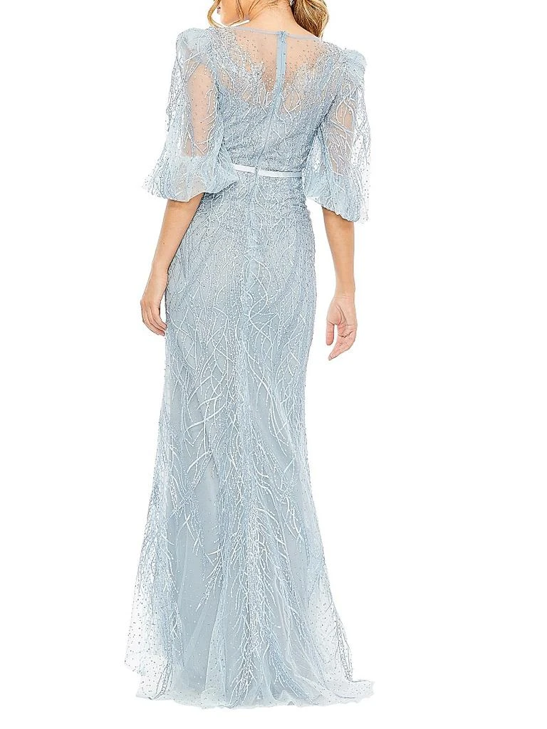 Mac Duggal Evening Tulle Puff-Sleeve Gown 2