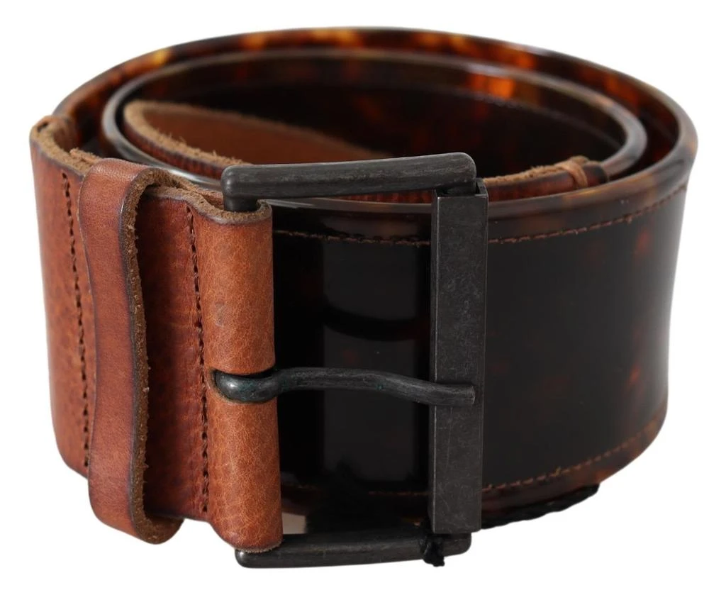 ERMANNO Leather Wide Buckle Women
s Belt
