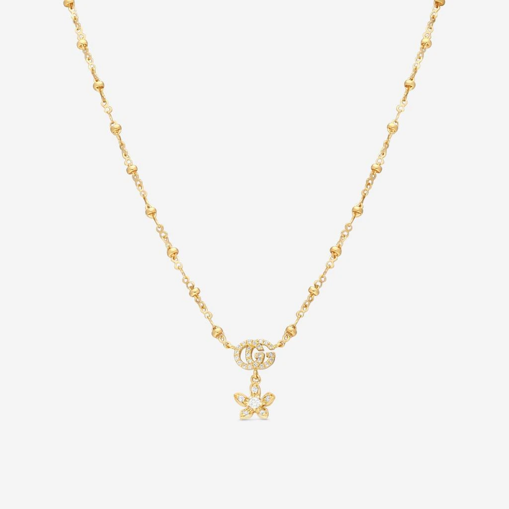 Gucci Gucci Flora 18K Yellow Gold Diamond Pendant Necklace YBB58184200200U-copy
