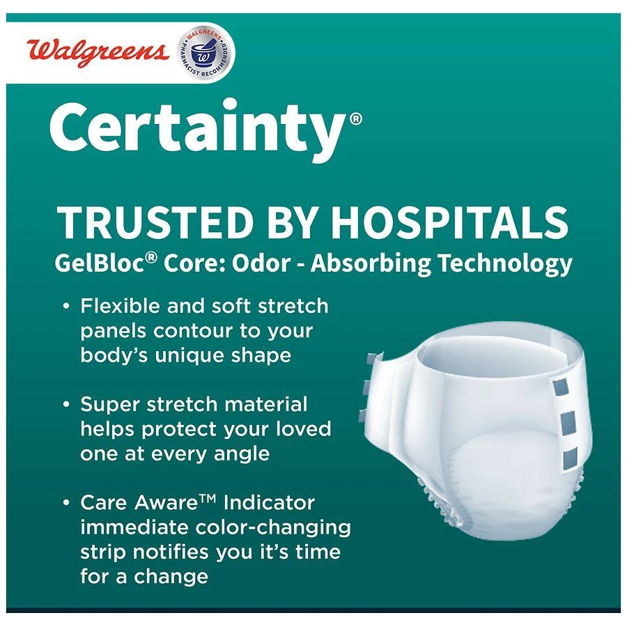 Walgreens Certainty Adult Incontinence Stretch Briefs with Tabs Large/X-Large 7