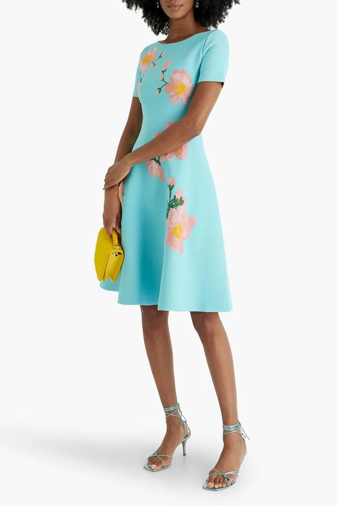 Carolina Herrera Flared jacquard-knit dress 2