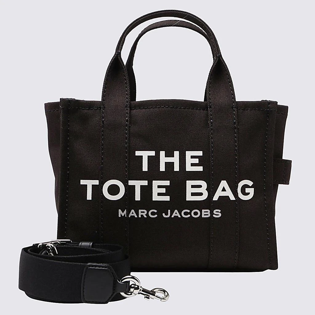 Marc Jacobs Marc Jacobs Black Canvas The Small Traveler Tote Bag 1