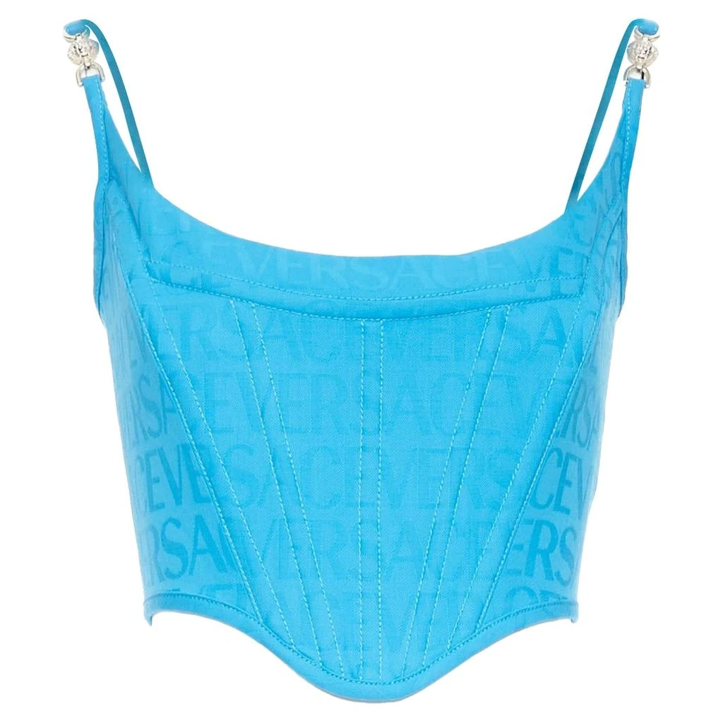 Versace New  Medusa 
95 monogram boned bustier top