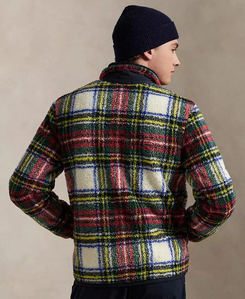 Ralph Lauren Men's Plaid Pile Fleece Hybrid Jacket 4