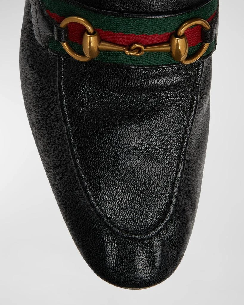 Gucci Men's Paride Web Stripe Bit Loafers 4