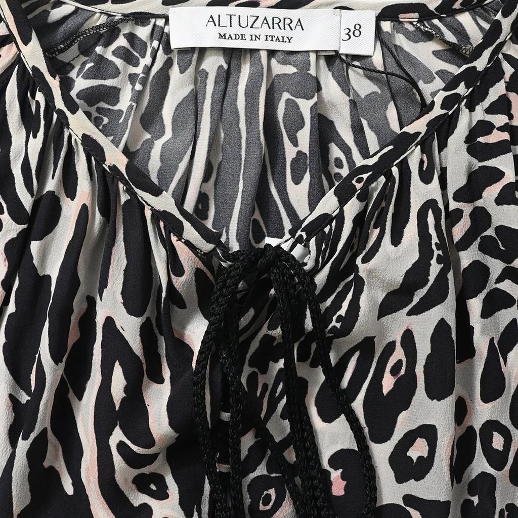 Altuzarra Animal Print Midi Long Sleeve Dress in Multicolor Viscose 5