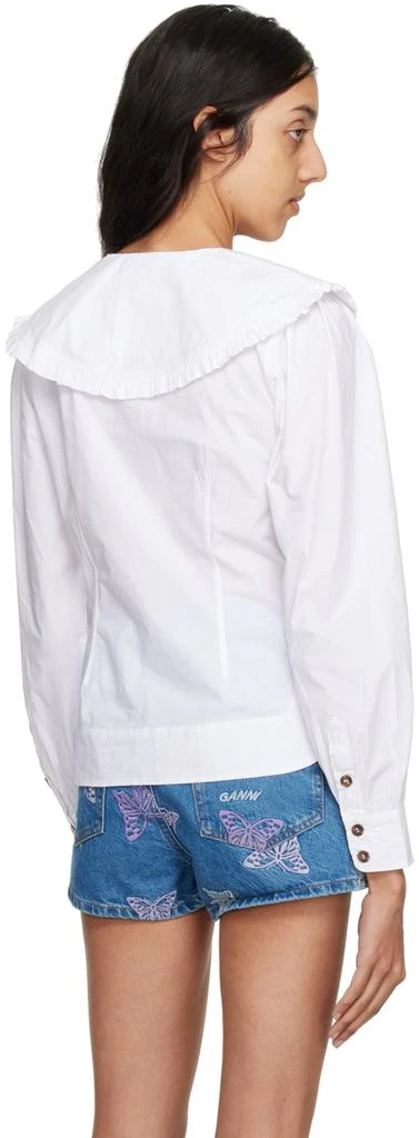 Ganni White Sailor Collar Shirt 3