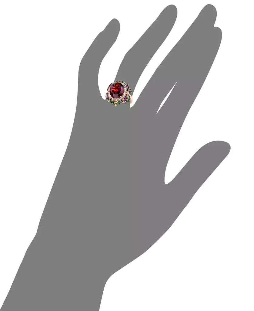 Le Vian Crazy Collection® Garnet (7-5/8 ct. t.w.) and Multi-Stone Round Flower Ring in 14k Rose Gold (Also Available in London Blue Topaz) 8