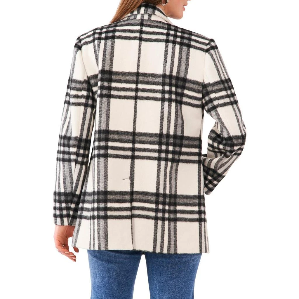 Vince Camuto Womens Plaid Notch Collar Double-Breasted Blazer 2