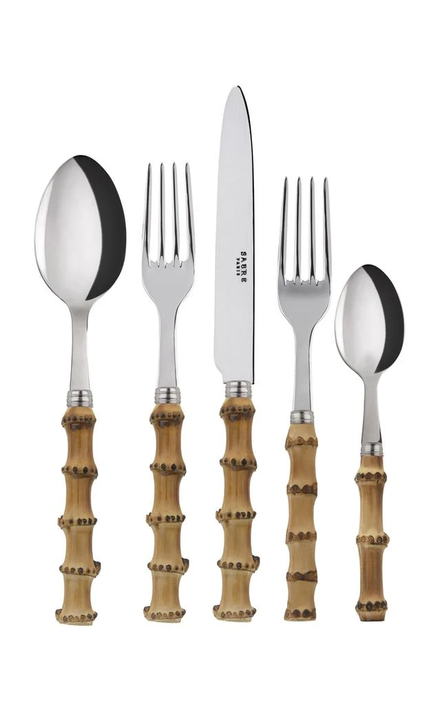 Sabre Sabre - Panda Bamboo Five-Piece Silverware Set - Brown - Moda Operandi